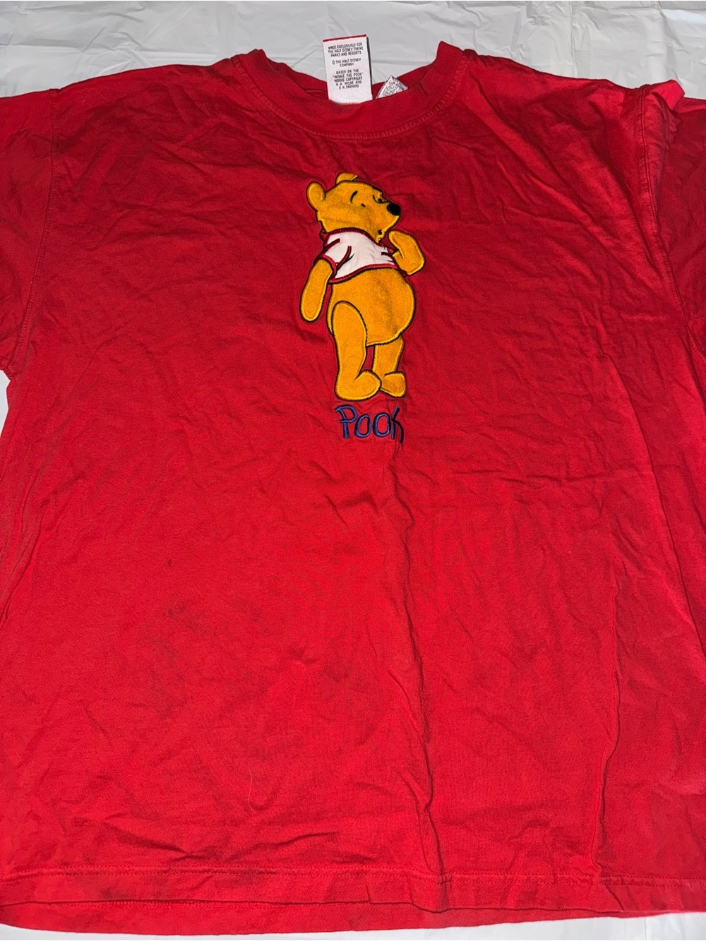 Vintage 90s Walt Disney World Winnie The Pooh T Shirt Size XXL 100% Cotton Read